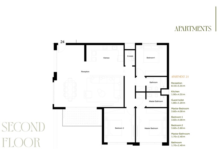3 BR Apartment finished with garden view - 7